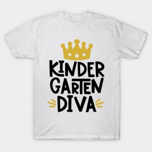 Kindergarten Diva Girls Cute Back to School T-Shirt